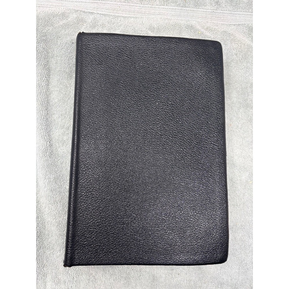 Vtg Tyndale The Living Bible Life Application Bible Navy Blue Bonded Leather TLB